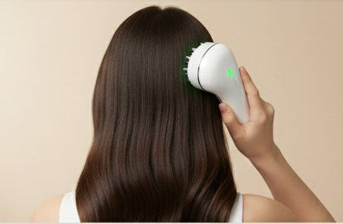 Peigne de Massage Lumière Rouge & Bleue