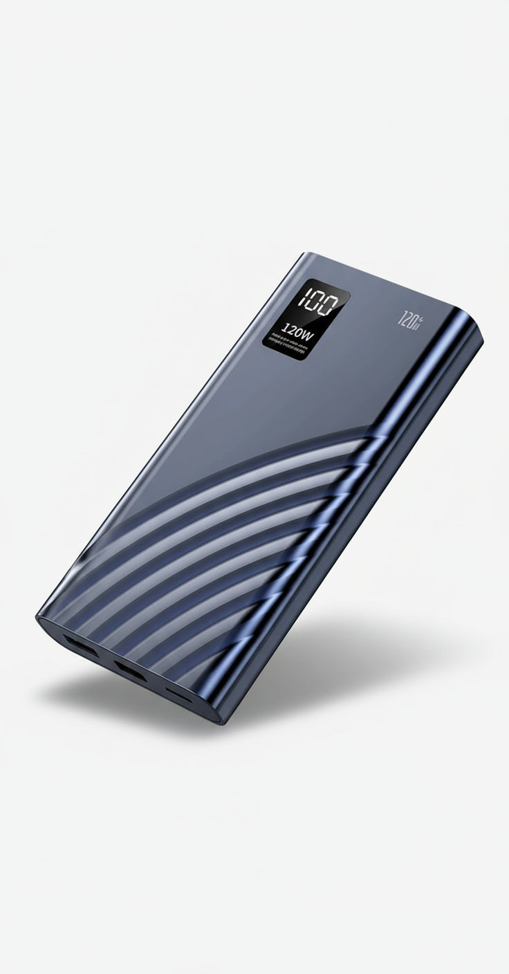 ⚡ Batterie Externe Xiaomi 120W – Super Charge Rapide & Câbles Intégrés
