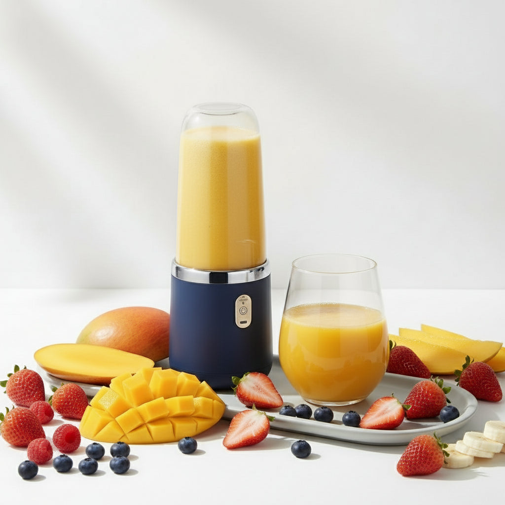 Mixeur Portable à 6 Lames – Blender Rechargeable pour Smoothies, Jus et Milkshakes