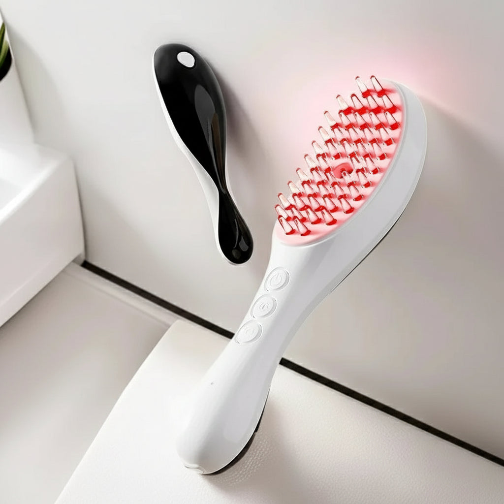 Peigne de Massage Lumière Rouge & Bleue