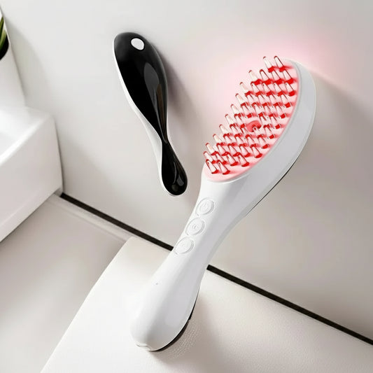 Peigne de Massage Lumière Rouge & Bleue